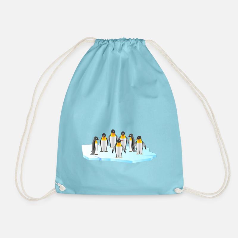 Pinguine auf Eisscholle - Turnbeutel - Aqua