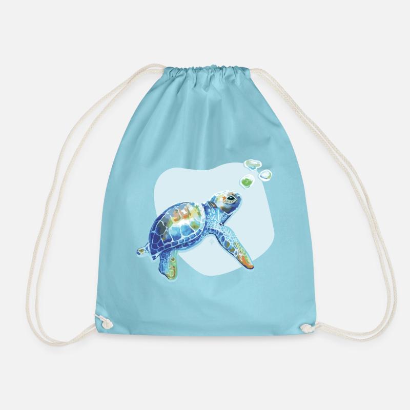Turtle 03 - Turnbeutel - Aqua