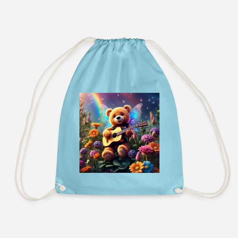 Teddybär singt dir ein Lied - Turnbeutel - Aqua