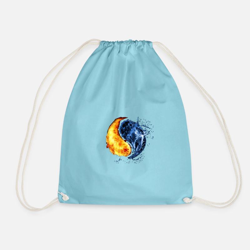 Ying Yang Simbol - Drawstring Bag - aqua