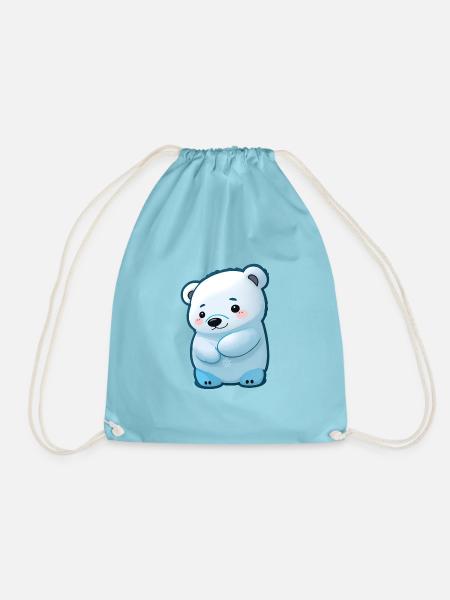 Total niedlicher Eisbär - Turnbeutel - Aqua
