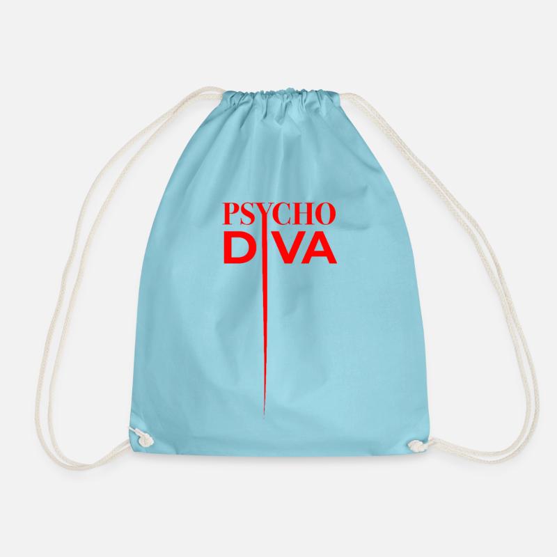 Psycho Diva – Sarcasm Spell Red - Drawstring Bag - aqua