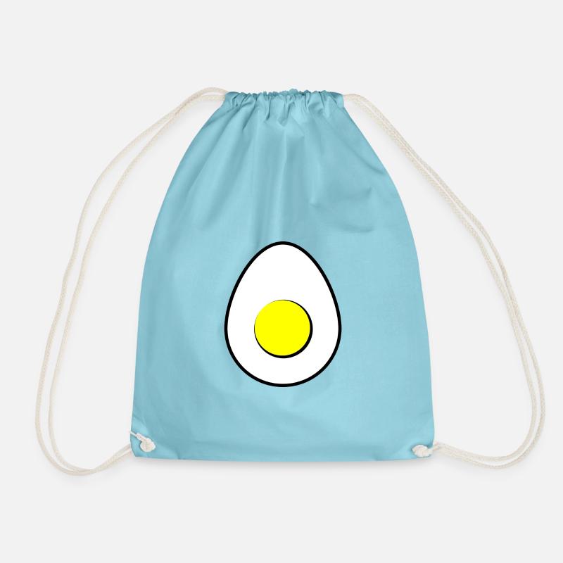 Egg Egg - Logo Icon Symbol - Drawstring Bag - aqua