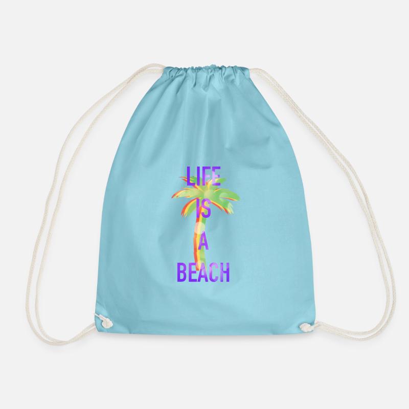 Life is a Beach - Turnbeutel - Aqua