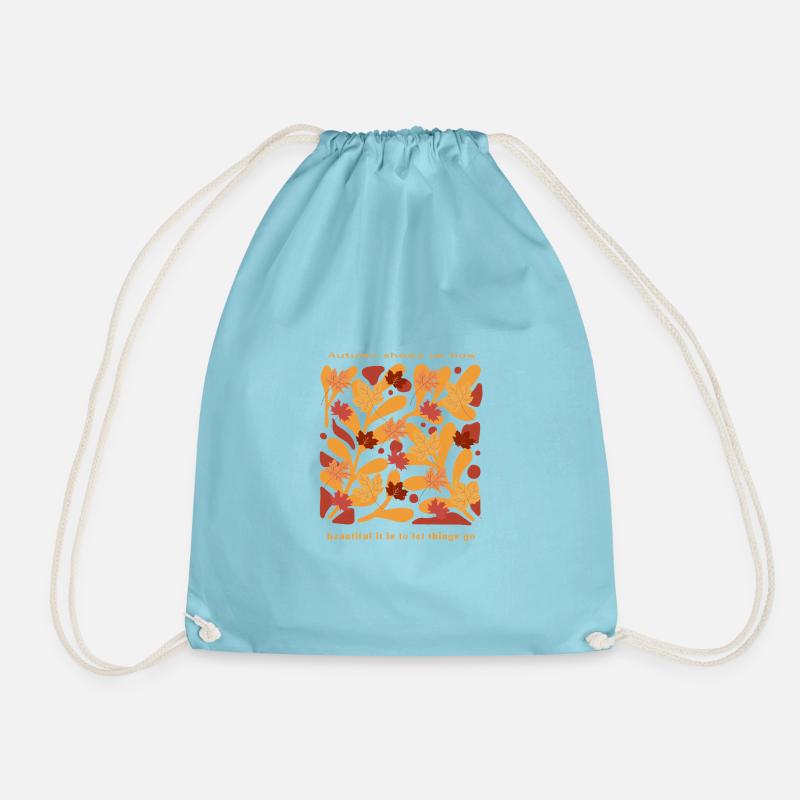 Herbst  und Loslassen - Turnbeutel - Aqua