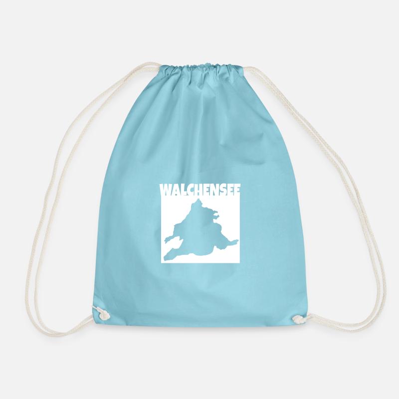 Walchensee Silhouette - Turnbeutel - Aqua