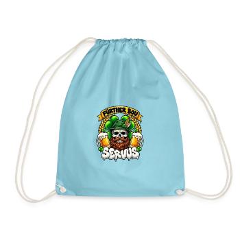 Fürther Bou Servus Totenkopf & Bier - Turnbeutel - Aqua - Vorne