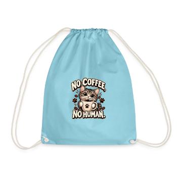Chat Café: Kein Kaffee, kein Mensch - Turnbeutel - Aqua - Vorne