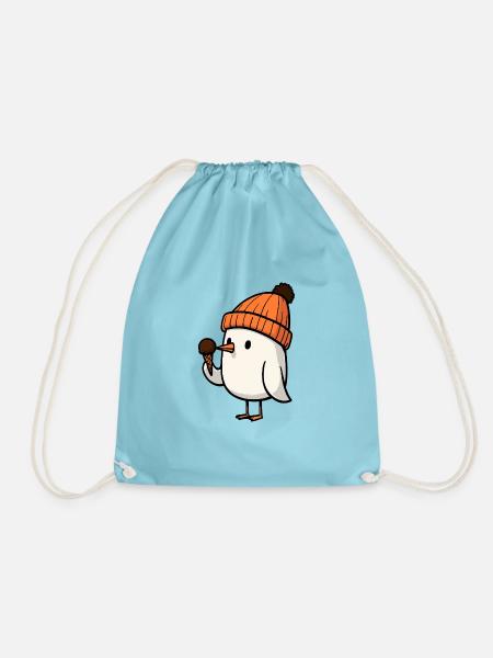 Nordsee Moin Möwe Mütze Eis Schokolade Eiscreme - Turnbeutel - Aqua