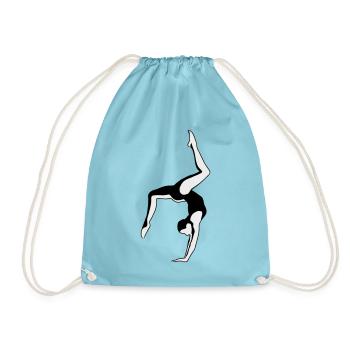 Gymnastique, Gymnaste - Gymnastique féminine et féminine - Sac de sport léger - aqua - Devant