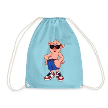 Cool Pig - Turnbeutel - Aqua - Vorne