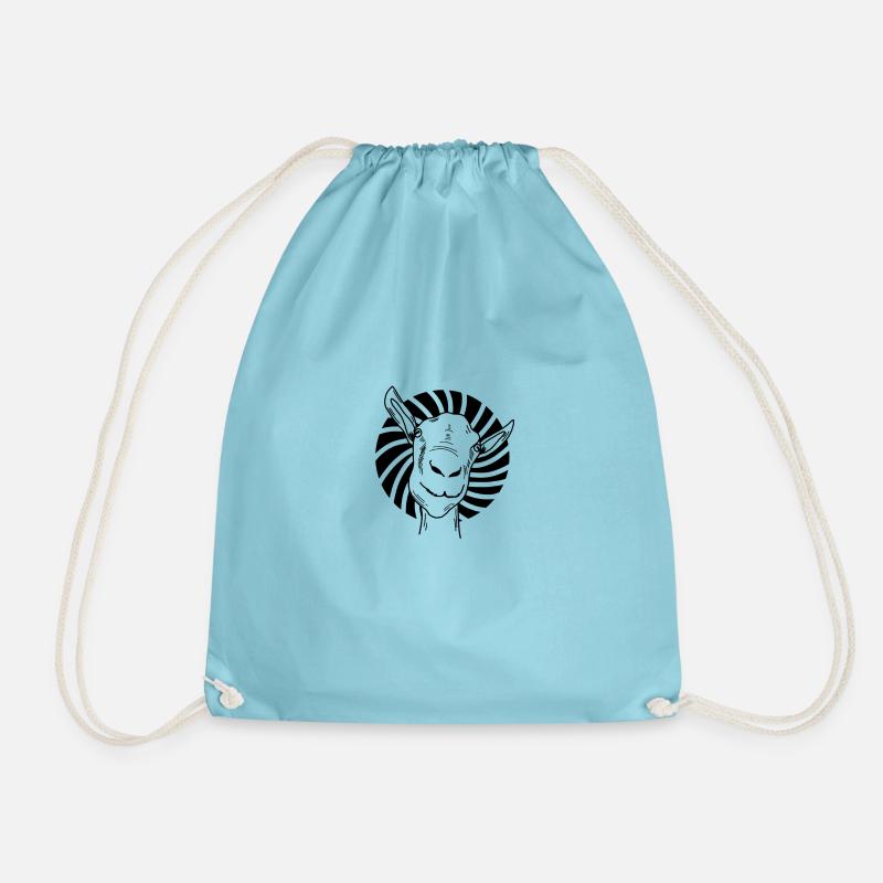 Ziege Goat - Turnbeutel - Aqua