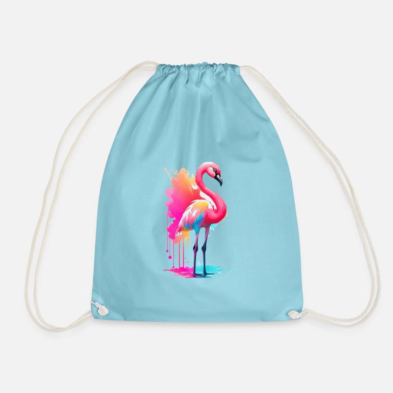 Flamingo - Turnbeutel - Aqua