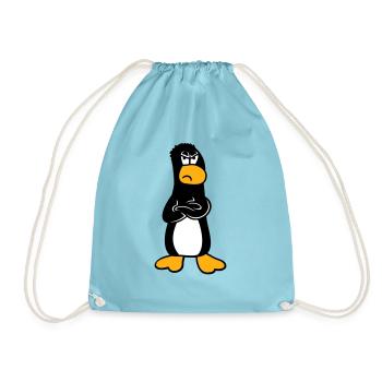 Pingouin En colère Offensé Bras croisés Aigre - Sac de sport léger - aqua - Devant