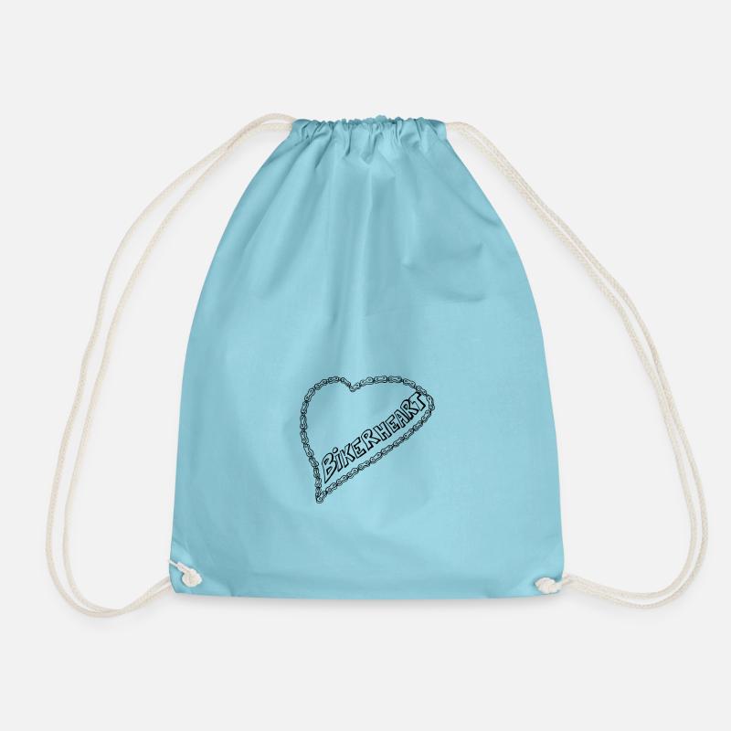 BIKER-LOVE - Drawstring Bag - aqua