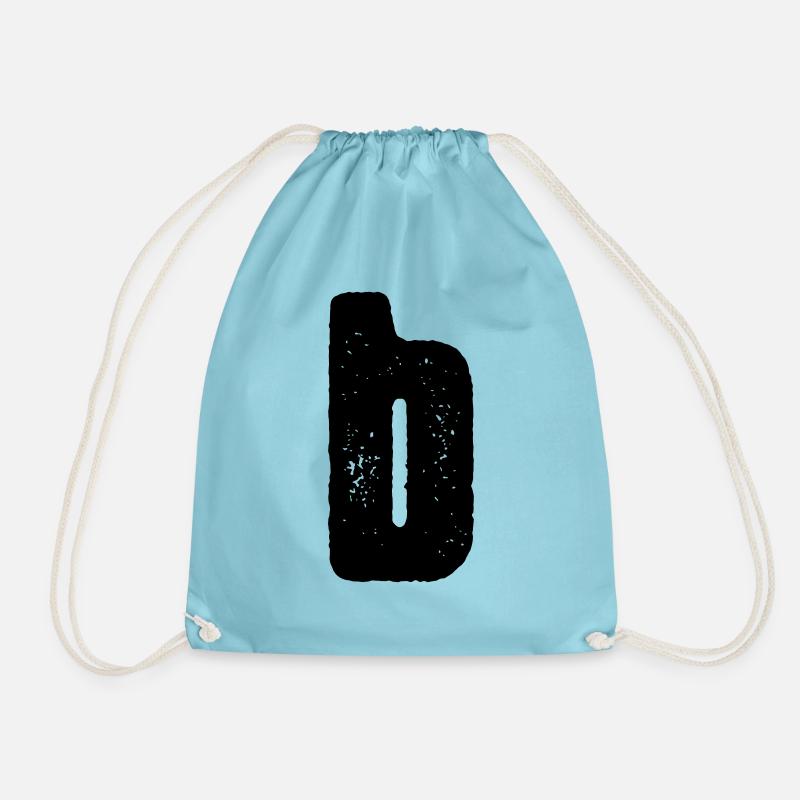 B Logo schwarz - Turnbeutel - Aqua