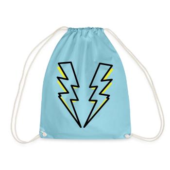 Lightning flash lighting - Drawstring Bag - aqua - Front