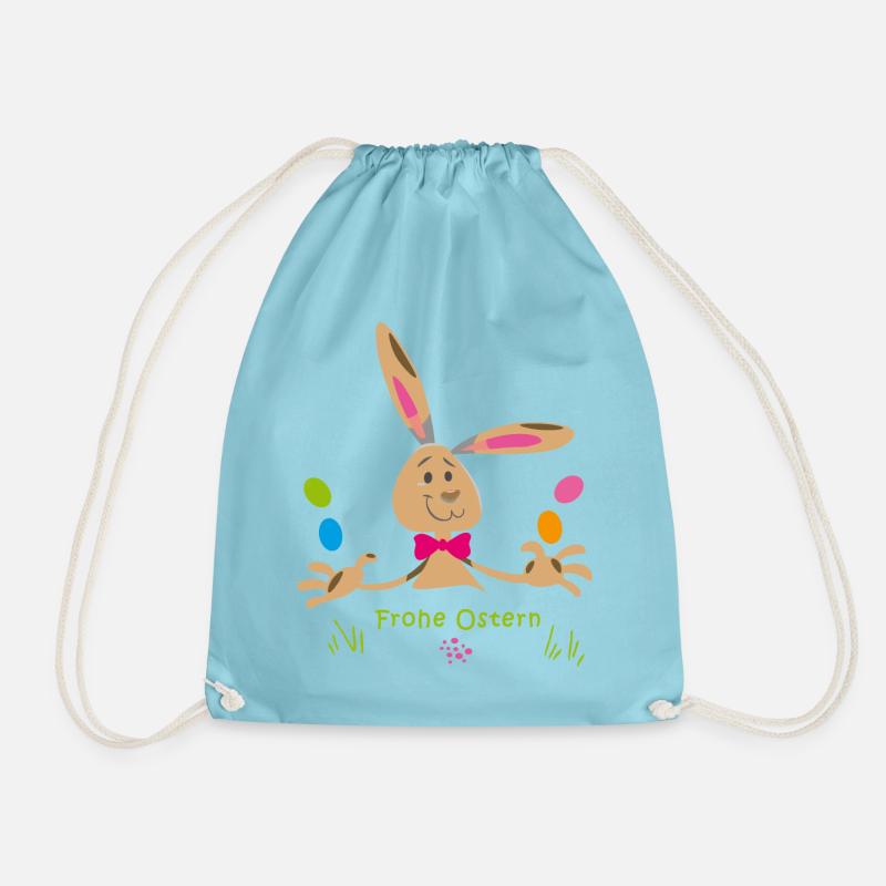 frohe Ostern - Turnbeutel - Aqua