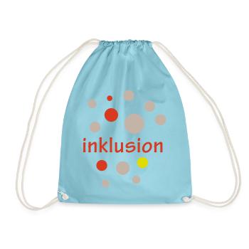 Inklusion - Turnbeutel - Aqua - Vorne
