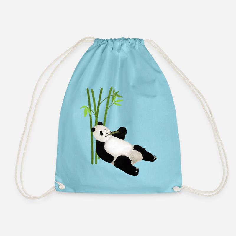 Panda, Pandabär - Turnbeutel - Aqua
