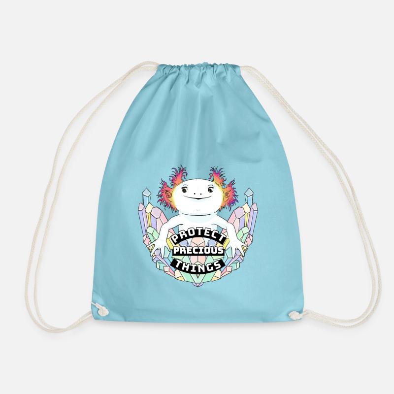 Axolotl - Turnbeutel - Aqua