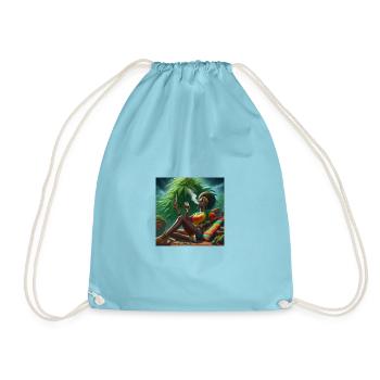 tee-shirt smoke girl - Sac de sport léger - aqua - Devant