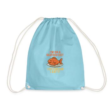 Seefood diet - Drawstring Bag - aqua - Front