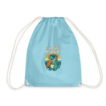 Cool Dino Loves Pizza - Sac de sport léger - aqua - Devant