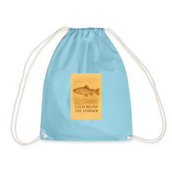 Empreinte de truite calme sous la surface - Sac de sport léger - aqua - Devant