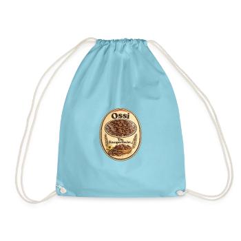 Ossi Knusperflocken Label - Turnbeutel - Aqua - Vorne