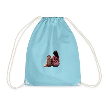 Fille avec Goldie - Sac de sport léger - aqua - Devant