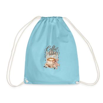 Coquette Coffee Addict - Drawstring Bag - aqua - Front