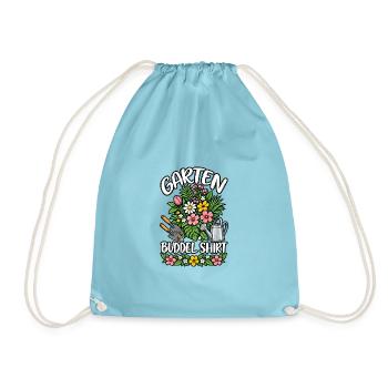 Garden manager digging - Drawstring Bag - aqua - Front