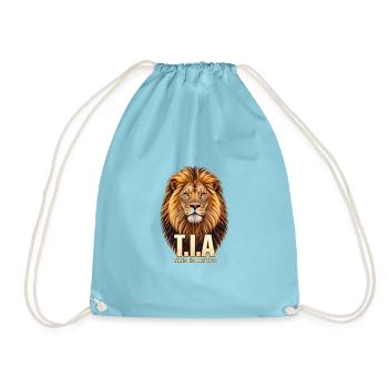 Afrika-Löwe T.I.A Motif - Turnbeutel - Aqua - Vorne