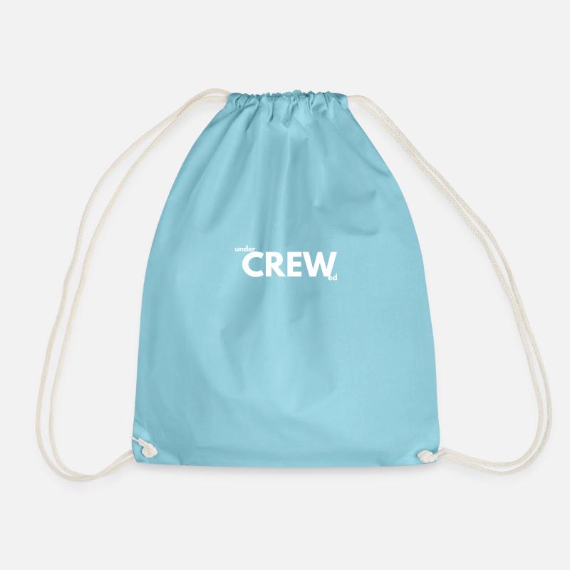 Crew or Undercrewed? - Drawstring Bag - aqua