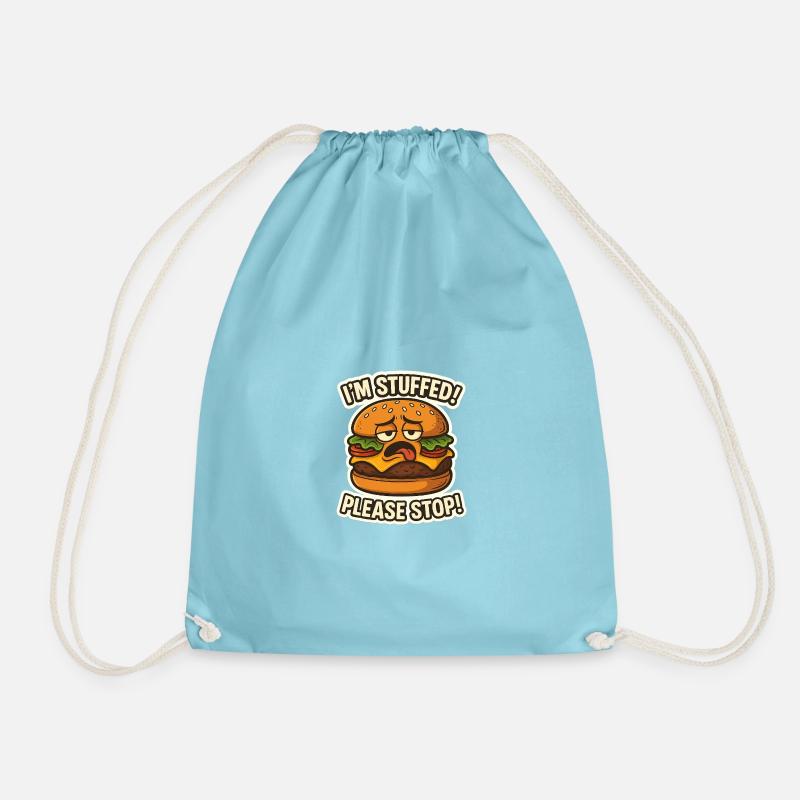 Ich bin gefüllter Hamburger - Turnbeutel - Aqua