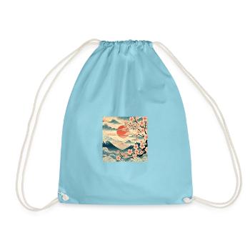Ukiyo-e Style Lever de soleil II - Sac de sport léger - aqua - Devant