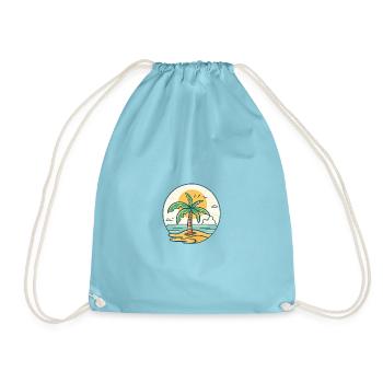 Sun Island Palm Magic - Drawstring Bag - aqua - Front