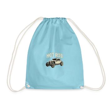 Hot Rod Classic Car - Drawstring Bag - aqua - Front