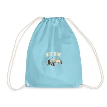 Hot Rod Classic Print - Drawstring Bag - aqua - Front