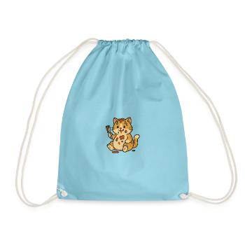 Katzenbolognese - Turnbeutel - Aqua - Vorne