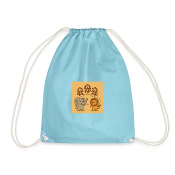 Heureux amis de la jungle - Sac de sport léger - aqua - Devant