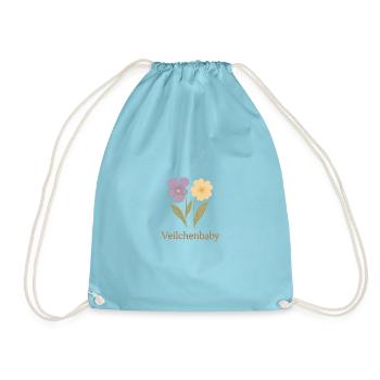 🌸 Veilchenbaby – Blumenliebe für kleine Seelen - Turnbeutel - Aqua - Vorne