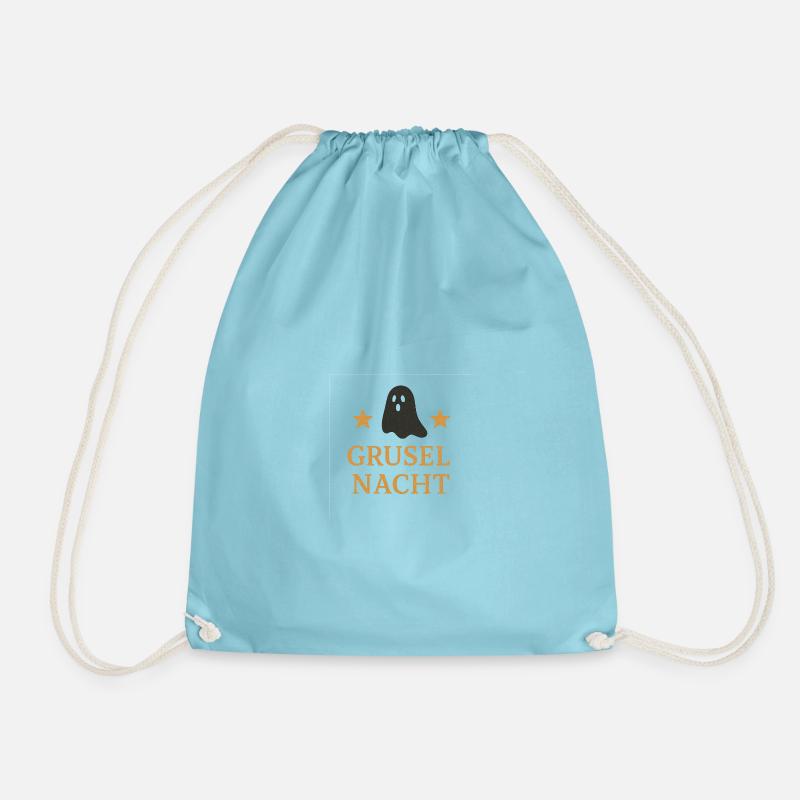 Spooky Halloween Motif Design - Drawstring Bag - aqua