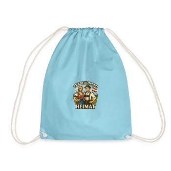Tradition und Heimat Trachtenfreude - Turnbeutel - Aqua - Vorne