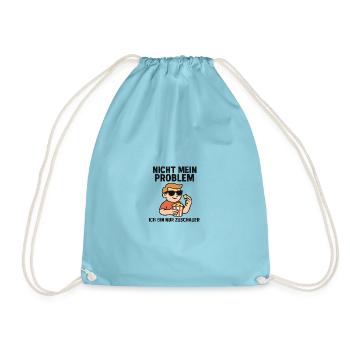Not my problem viewer - Drawstring Bag - aqua - Front