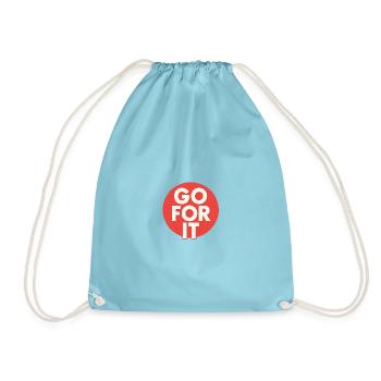 Go For It Typo - Drawstring Bag - aqua - Front