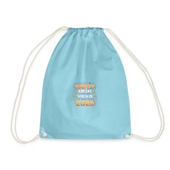 Happy New Year 2026  - Drawstring Bag - aqua - Front