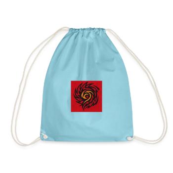 Flame Spiral Tribal - Drawstring Bag - aqua - Front