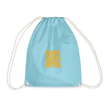 actitud_mental_postiva - Drawstring Bag - aqua - Front